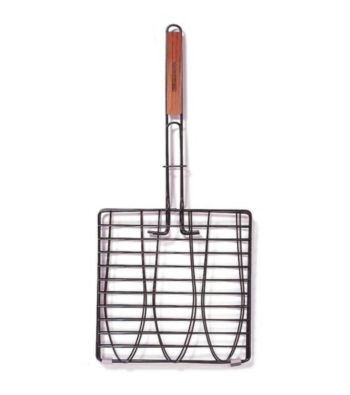 Charcoal Companion Non-Stick Triple Fish Grilling Basket