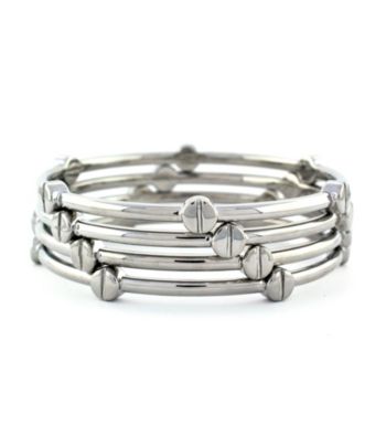 Vince Camuto™ Polished Silvertone Set of Four Bangle Bracelets