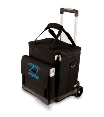 Picnic Time® Carolina Panthers Black Cellar with Trolley Wine Cooler