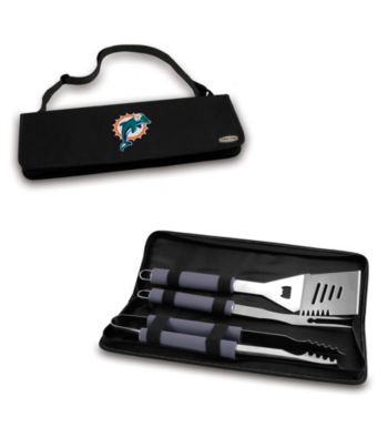 Picnic Time® NFL® Black Metro BBQ Tote - Miami Dolphins Digital Print
