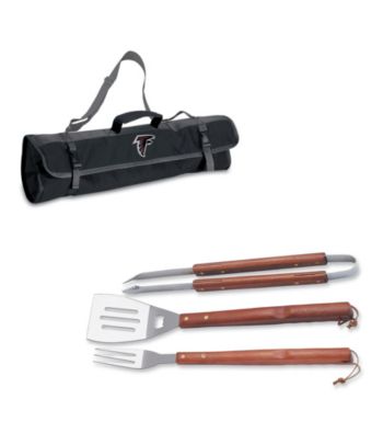 Picnic Time® NFL® 3-pc. Black BBQ Tote - Atlanta Falcons Digital Print