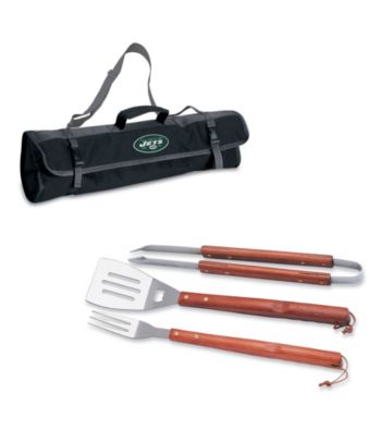 Picnic Time® NFL® 3-pc. Black BBQ Tote - New York Jets Digital Print