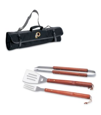 Picnic Time® NFL® 3-pc. Black BBQ Tote - Washington Redskins Digital Print