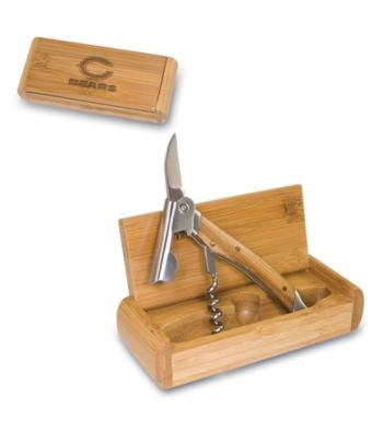 Picnic Time® NFL® Elan Bamboo Corkscrew - Chicago Bears Engraved