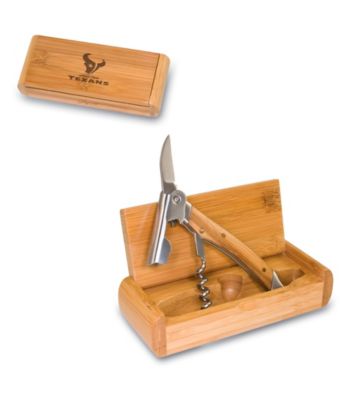 Picnic Time® NFL® Elan Bamboo Corkscrew - Houston Texans Engraved