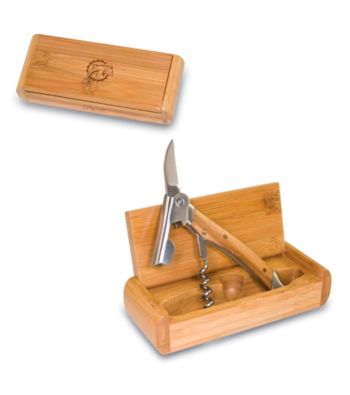 Picnic Time® NFL® Elan Bamboo Corkscrew - Miami Dolphins Engraved