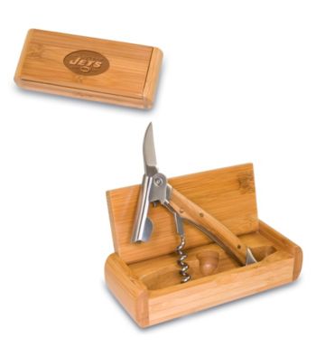 Picnic Time® NFL® Elan Bamboo Corkscrew - New York Jets Engraved