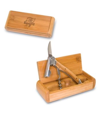Picnic Time® NFL® Elan Bamboo Corkscrew - Tampa Bay Buccaneers Engraved