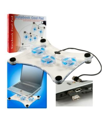 Laptop Buddy™ Notebook USB Cooling Pad with Multiple Fans and LED Lights