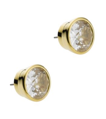 Michael Kors® Goldtone Clear Stone Medium Stud Earrings