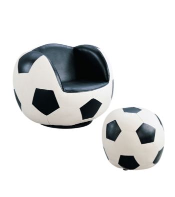 Acme All Star Soccer Swivel Chair & Ottoman Set