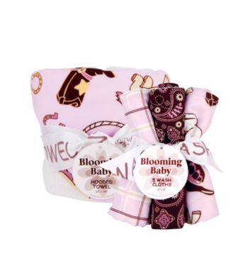 Trend Lab Rodeo Princess Hooded Towel & Wash Cloth Set
