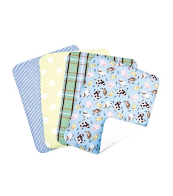 Trend Lab Baby Barnyard 4-pack Burp Cloth Set