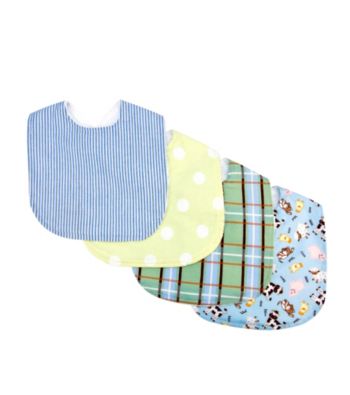 Trend Lab Baby Barnyard 4-pack Bib Set