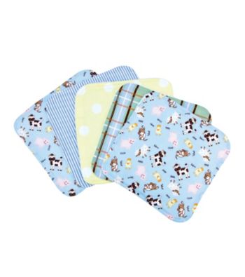 Trend Lab Baby Barnyard 5-pack Wash Cloth Set