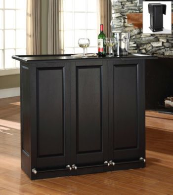 Crosley Furniture Mobile Folding Bar