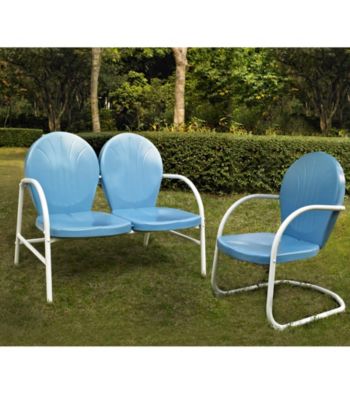 Crosley Furniture Griffith Metal Outdoor Loveseat & Chair Set