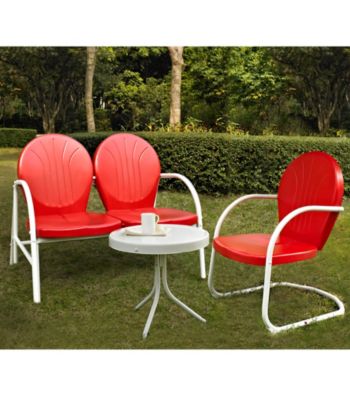 Crosley Furniture Griffith Outdoor Loveseat, Chair & Table Set