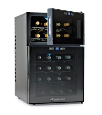 Wine Enthusiast Silent 24-Bottle Dual-Zone Touchscreen Wine Refrigerator