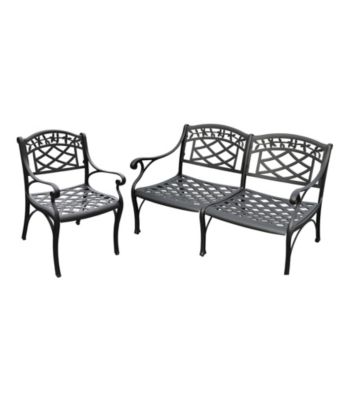 Crosley Furniture Sedona Cast Aluminum Outdoor Loveseat & Club Chair Set