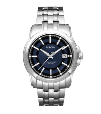 Bulova® Men's Precisionist Blue Dial and Stainless Steel Watch