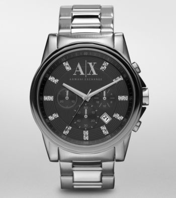 A|X Armani Exchange Men's Stainless Steel Glitz Markers Watch