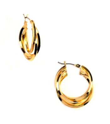 Napier® Small Twisted Goldtone Hoop Earrings