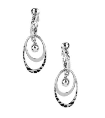 Napier® Silvertone Drop Clip-On Earrings