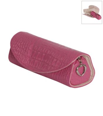 Mele & Co Jenna Jewelry Roll - Raspberry