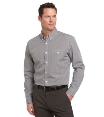 Calvin Klein Men's Gingham Plaid Buttondown Shirt