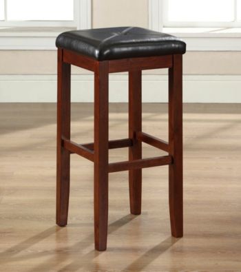 Crosley Furniture Set of 2 Upholstered Square Seat Bar Stools