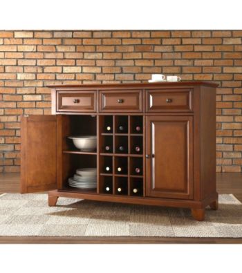 Crosley Furniture Newport Buffet Server with Wine Storage