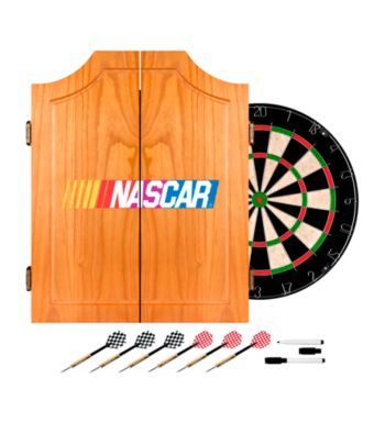 Trademark Global NASCAR® Beveled Wood Dart Cabinet Set