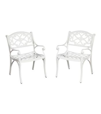 Home Styles® Set of 2 White Finish Biscayne Arm Chairs