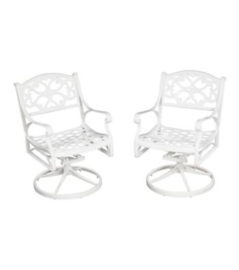 Home Styles® White Finish Biscayne Swivel Chair