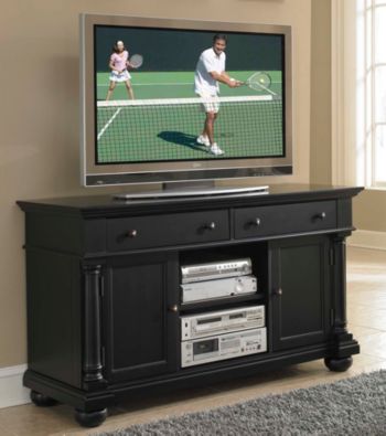 Home Styles® St. Croix Black TV Credenza Stand
