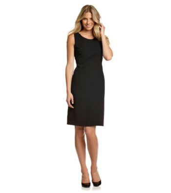 Kasper® Black Crepe Scoopneck Sheath Dress