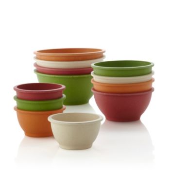 Eco Life™ Set of 4 Multicolored Round Rice Hull Bowls