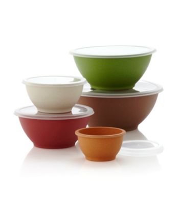 Eco Life™ Set of 5 Multicolored Mixing Bowls with Lids