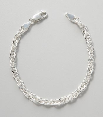 Silver 100 Singapore Chain Bracelet