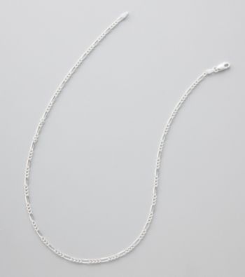 Silver 100 Figaro Chain Necklace