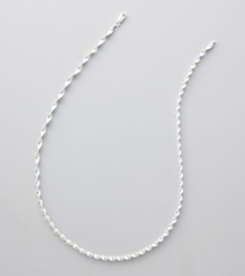 Silver 100 Snake Twist Chain Necklace