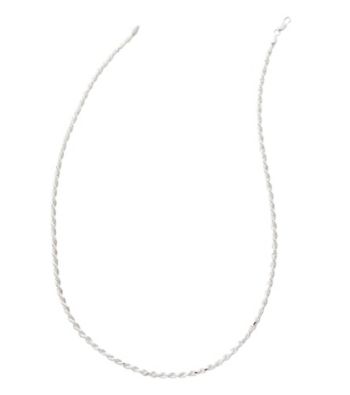 Silver 100 Diamond Cut Rope Chain Necklace