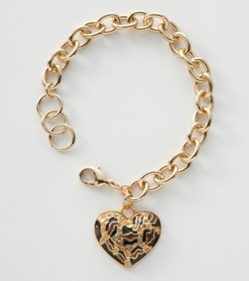 GUESS Goldtone Heart Bracelet