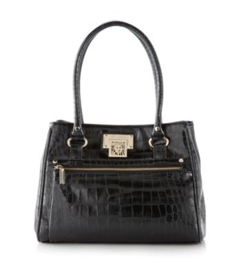 AK Anne Klein® Alligator Alley Satchel - Black