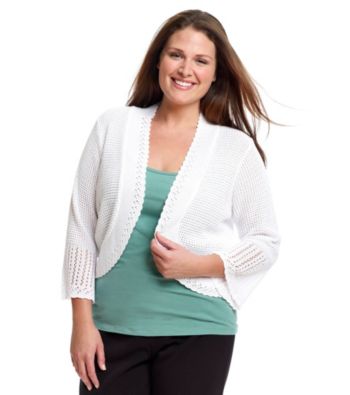 Notations® Plus Size Shrug