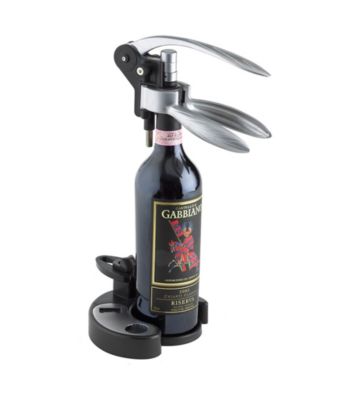 Wine Enthusiast QuickSilver Deluxe Lever Style Corkscrew 4 Piece Gift Set