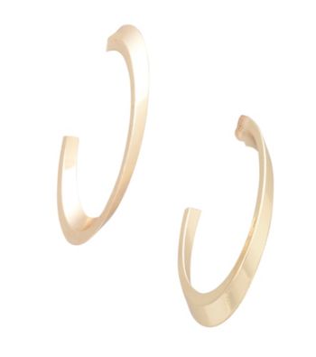 Relativity® Goldtone Dimensional Oval Tailored Earrings