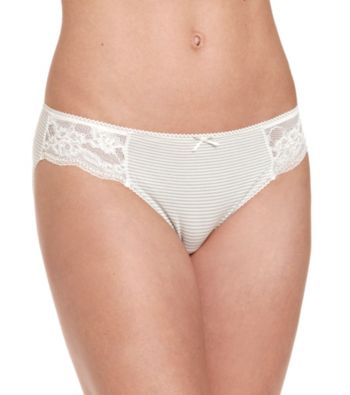 Zoe & Bella @ BT Lace Bikini Briefs - Light Heather Gray