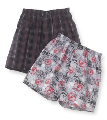 Jockey® Boys' Grey/Brown 2-pk. Woven Boxers